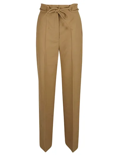 Nanushka Tie Waisted Wide Leg Trousers In Brown