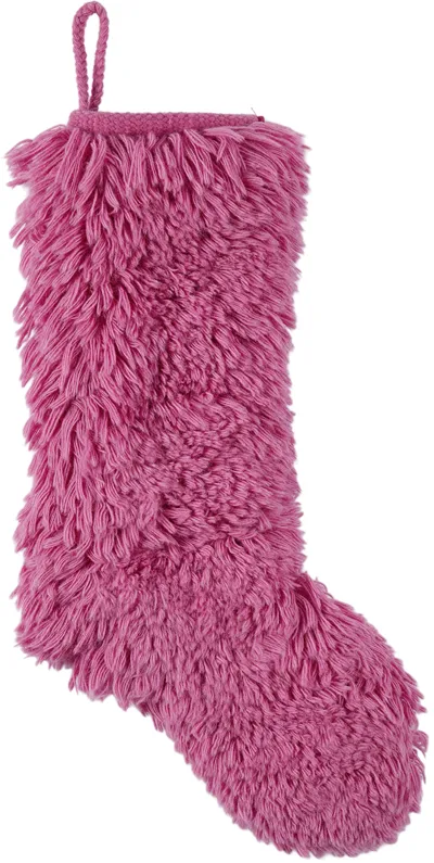 Mush Studios Ssense Exclusive Pink Shag Stocking