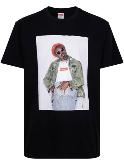 Supreme Andre 3000 Graphic-print T-shirt In Black