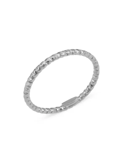 Oradina Women's 14k White Solid Gold Skyline Ring In White Gold