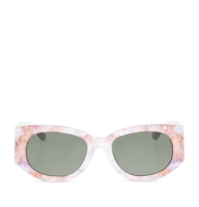 Linda Farrow X Sara Shakeel Debbie Floral Printed Sunglasses In Multi