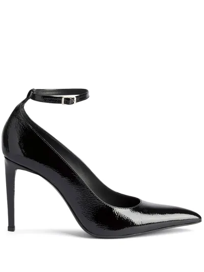 Ami Alexandre Mattiussi Shiny Stiletto Heel Pumps In 黑色