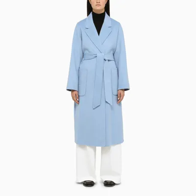 Ivy & Oak Long Blue Celia Coat In Light Blue