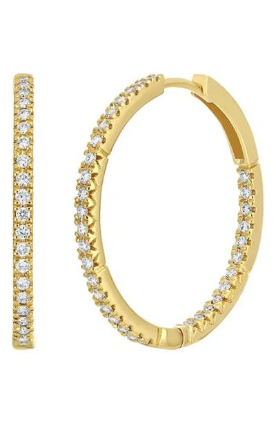 Bony Levy Inside Out Diamond Hoop Earrings In 18k Yellow Gold