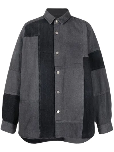 Ambush Gray And Black Cotton Denim Shirt