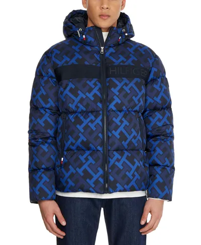 Tommy Hilfiger Men's New York Monogram High Loft Puffer Jacket In Monogram Allover