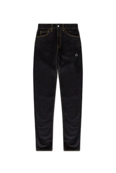 Moncler Genius Moncler X Fragment Hiroshi Fujiwara Logo Embroidered Jeans In Black