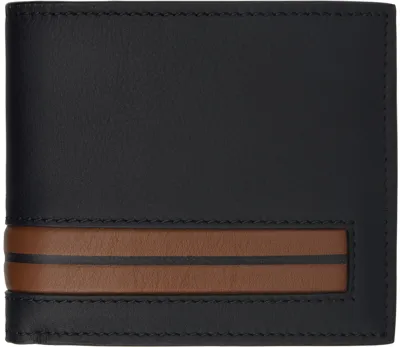 Zegna Black 8cc Billfold Wallet In Noir