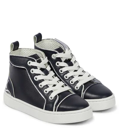 Christian Louboutin Funnytopi High-top Sneakers In Blue White