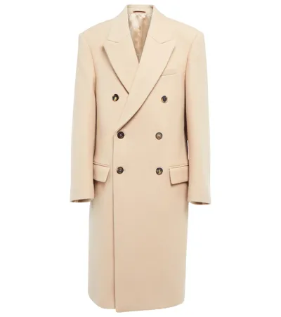 Wardrobe.nyc Double-breasted Wool Coat In Biscuit