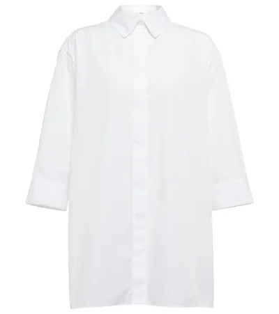 The Row Elada Poplin Shirt In Optic White