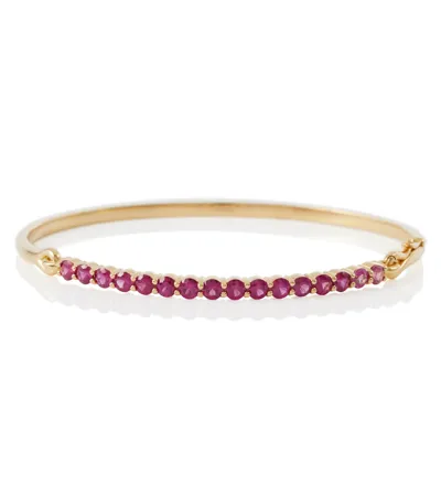 Melissa Kaye Hot Pink Sapphire Lenox Bracelet In Yg