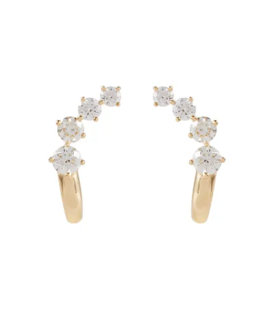 Melissa Kaye Aria Dagger 18kt Gold Earrings With Diamonds In Yg