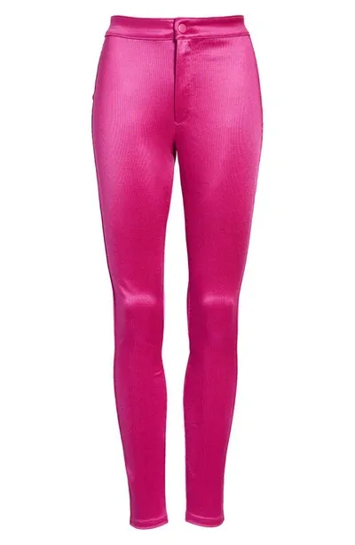 Skims Disco Skinny Pants In Fuschia