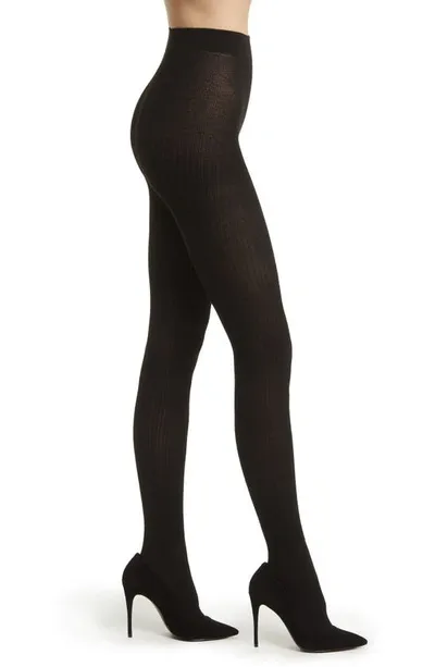 Oroblu Natural Rib Tights In Black