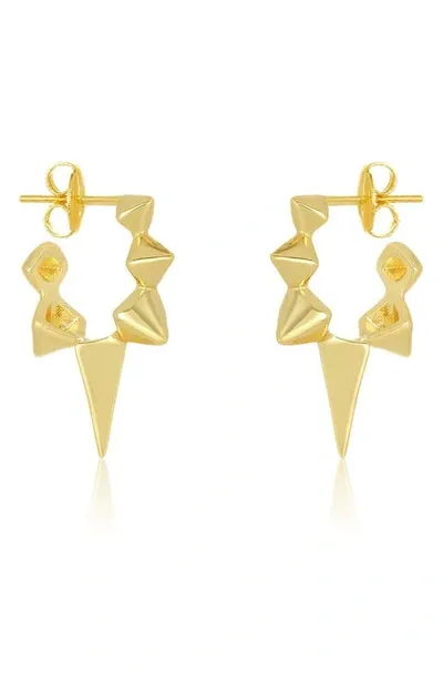 Melinda Maria Gabriella Spiked Hoop Earrings In Gold