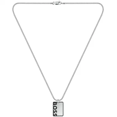 Boss Business Boss Id Pendant Necklace Silver