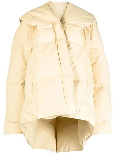 Goen J Oversize Padded Jacket In Neutrals