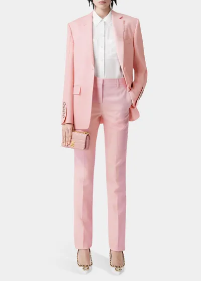 Burberry Aimie Tailored Trousers In Pink & Purple