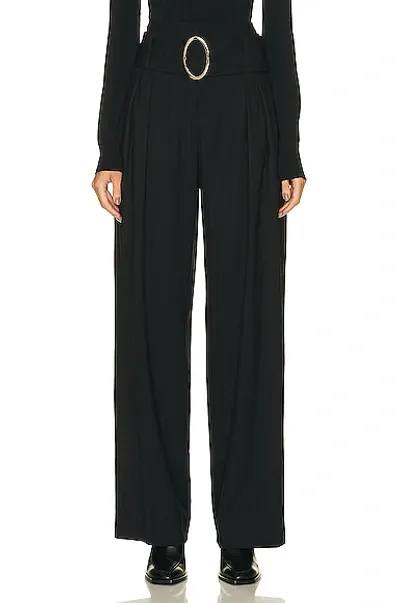 Iro High-waisted Trousers In Black