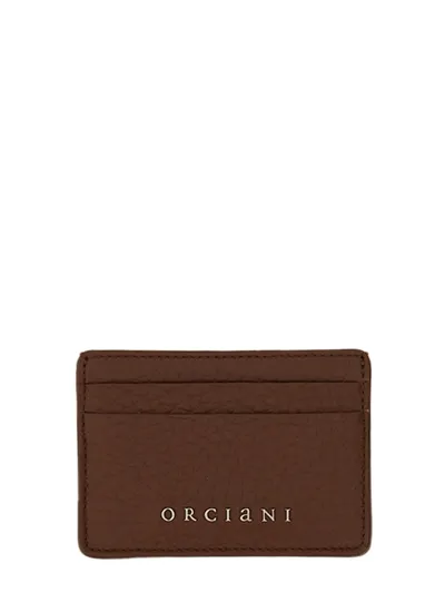 Orciani Soft Card Holder In Brown