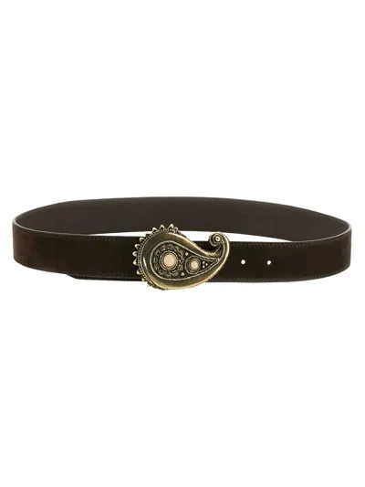 Orciani Nubuck Nabucco Belt In Brown