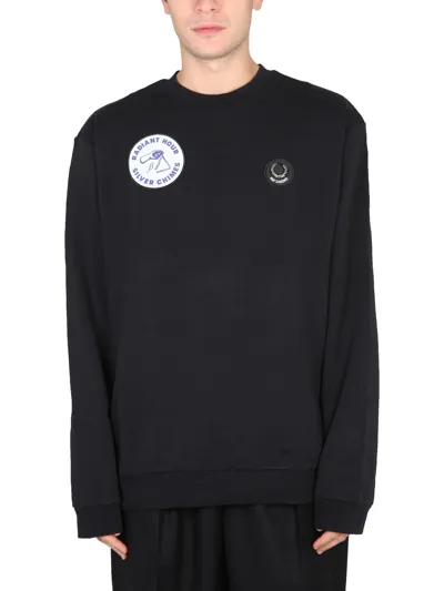 Raf Simons Felpa Con Patch In Black