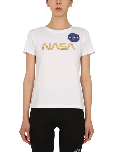 Alpha Industries Nasa T-shirt In Gold