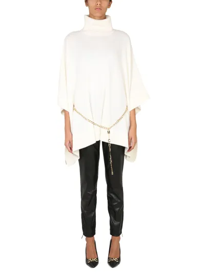 Michael Michael Kors Turtleneck Poncho In White