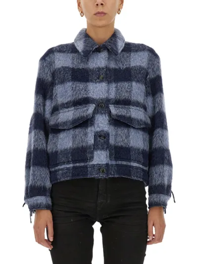 Woolrich Wool Jacket In Blue