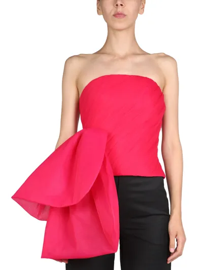 Anouki Bow Top In Fuchsia