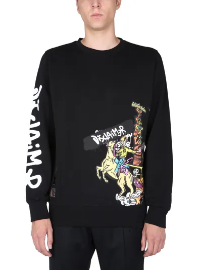 Disclaimer Printed Crewneck Sweatshirt In Black