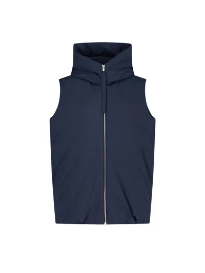 Jil Sander Padded Vest In Blue