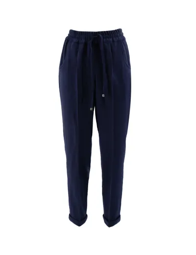 Kiton Trousers In Blue