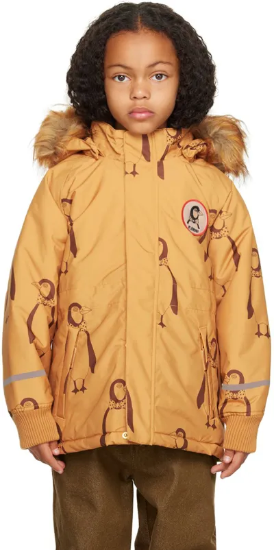 Mini Rodini Kids Beige Penguin K2 Jacket