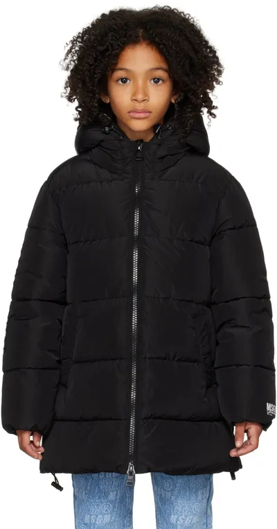 Msgm Kids Jacket In Black