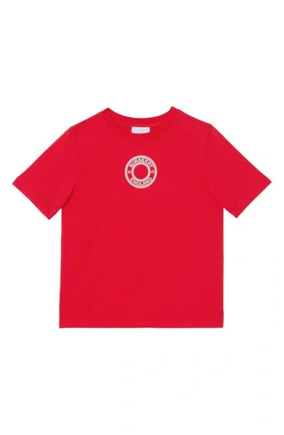 Burberry Logo Cotton Jersey T-shirt In Red