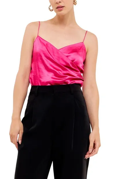 Endless Rose Satin Camisole In Fuchsia