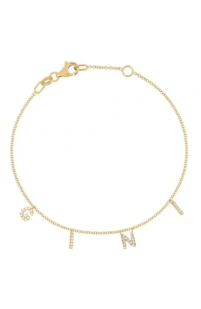 Bony Levy Icon Personalized Diamond Charm Bracelet In 18k Yellow Gold - 4 Charms