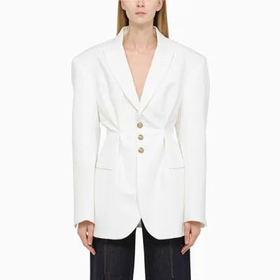 Anouki White Cotton Blazer