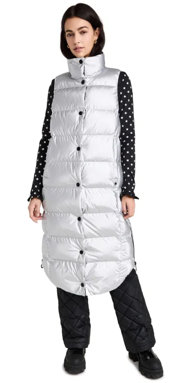 Goldbergh Silvretta Down Vest In Silver