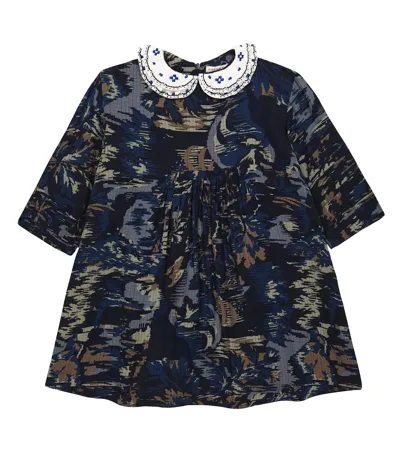 Caramel Kids' Buddleia Floral Dress In Tapestry Floral Blue