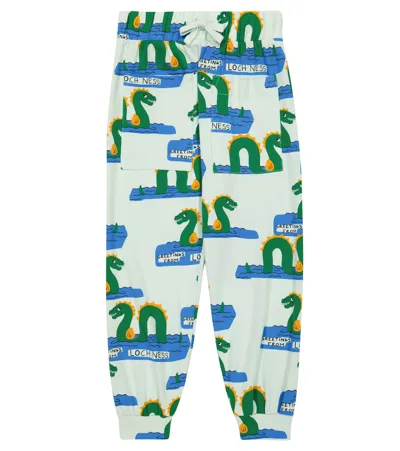 Mini Rodini Printed Cotton-blend Sweatpants In Green