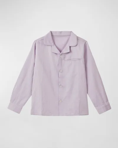 Vild - House Of Little Kid's Collared Shirt In Lavender