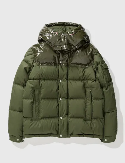 Moncler Padded Down Jacket In Green