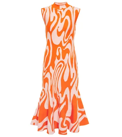 Sportmax Teglia Long Dress In Orange