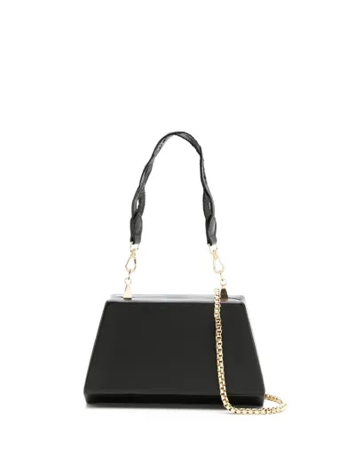 Sarah Chofakian Stela Leather Clutch In Black