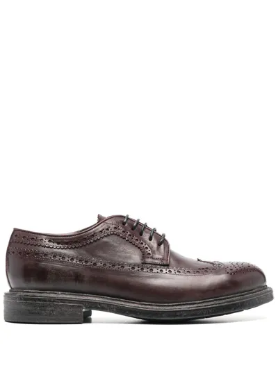 Moma Allacciata Lace-up Brogues In Brown