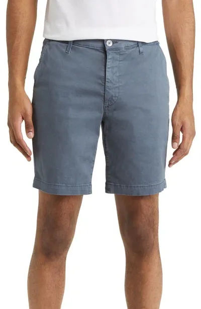 Ag Wanderer Poplin Chino Shorts In Sulfur Bohemian Blue