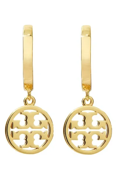 Tory Burch Miller Huggie Hoop Earring In Tory Gold